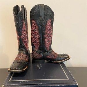 New Luchesse Amberlyn Ostrich Toe Cowgirl boot